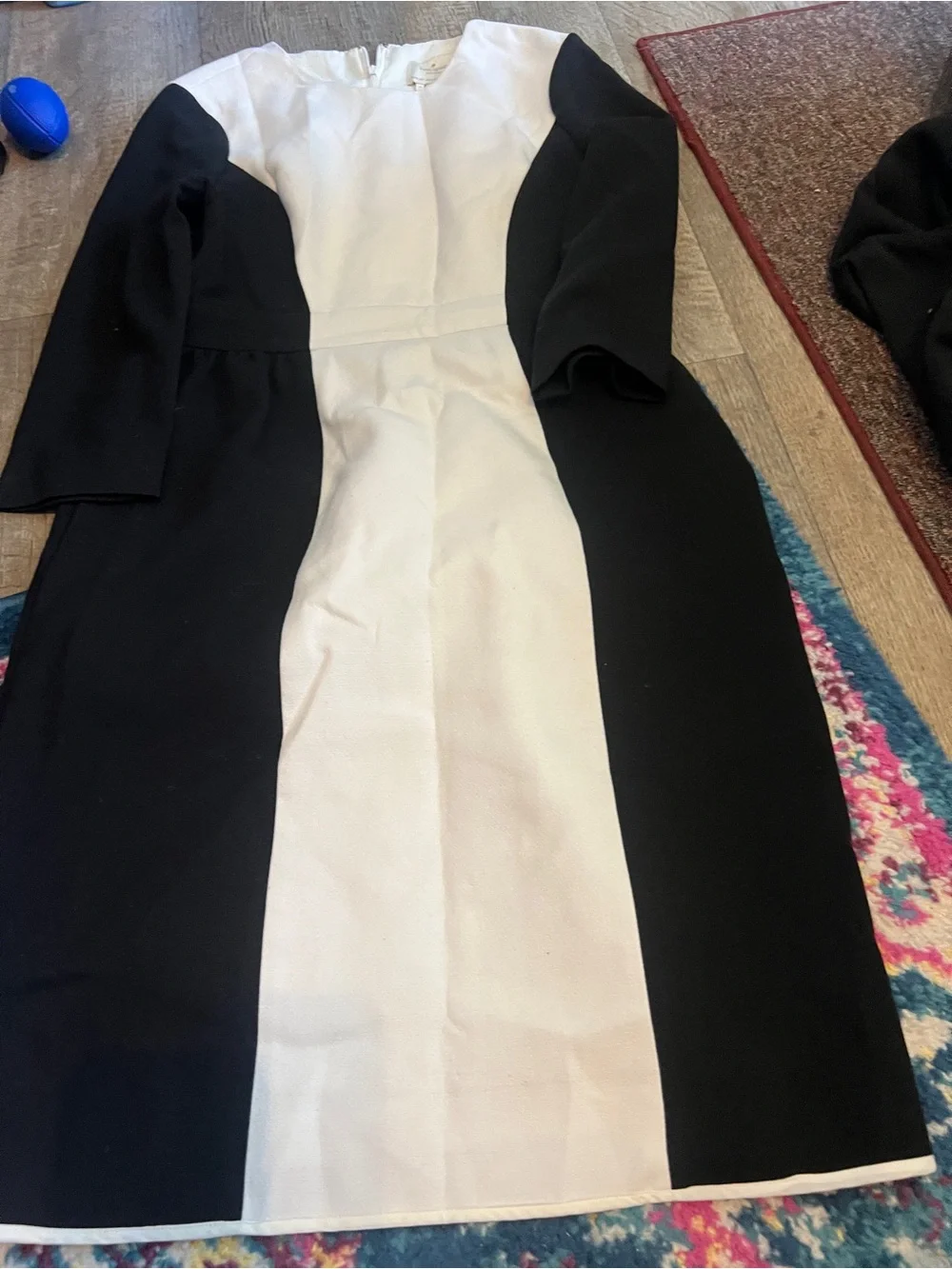 Kate spade black and white colorblock dress size 8